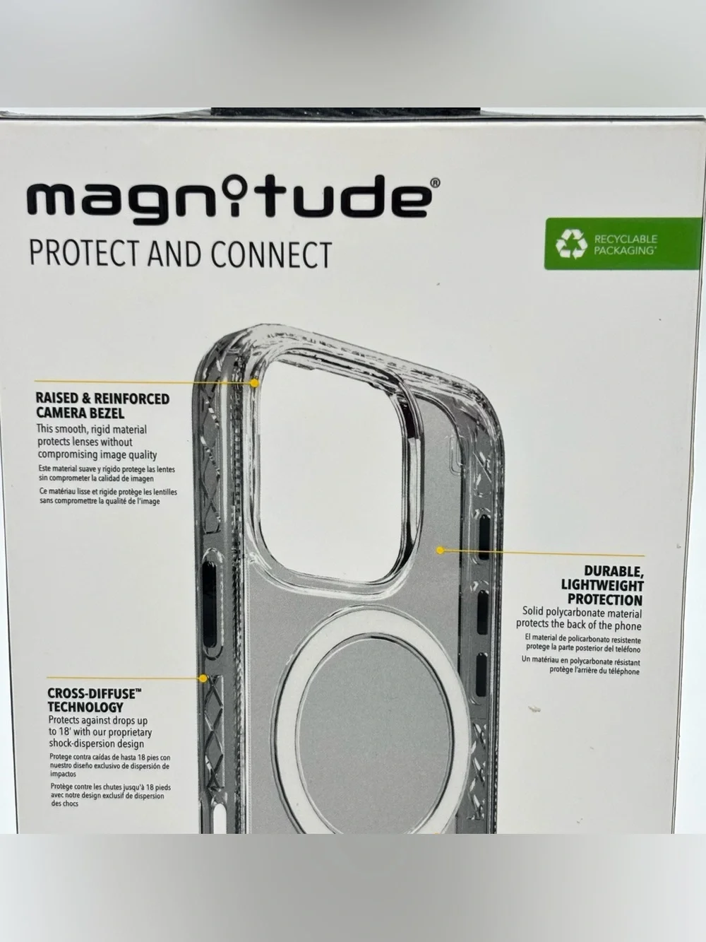 iPhone 16 Pro Case Clear Blue MagSafe 18 Ft Drop Protection Shockproof Cover New